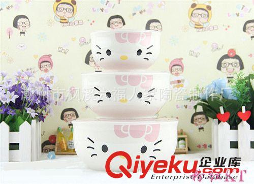 新品特惠 卡通Hello Kitty貓?zhí)沾晒男兔芊馓兹ｕr碗 促銷禮品原始圖片3