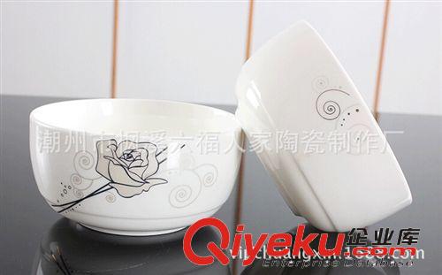 爆款熱銷 金玫瑰韓式碗 碗勺禮品 陶瓷骨瓷餐具 開業贈送禮品潮州原始圖片3
