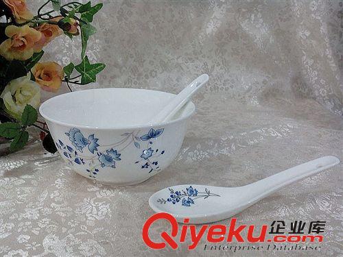 新春特惠 骨瓷蘭花反口碗 陶瓷青花瓷餐具原始圖片2