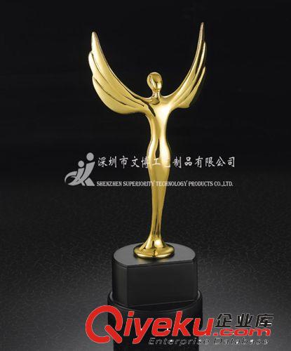 深圳文博、金屬獎杯、人物獎杯、美女獎杯、獎杯定做、舉章人獎杯原始圖片2