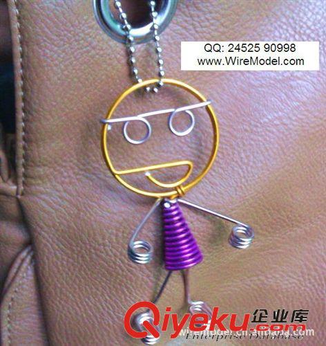彩色鋁線工藝品,大頭娃娃,笑臉掛件,表情掛件,創(chuàng)意旅游工藝品原始圖片3