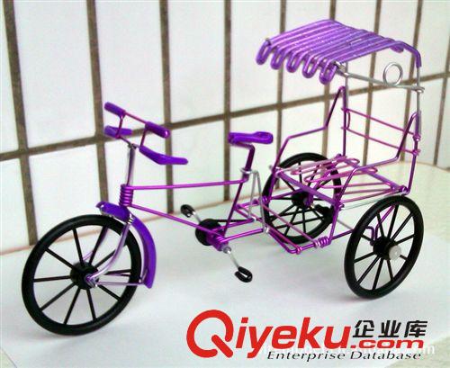 手工上海黃包車 人力車 手工自行車 鋁線工藝品 北京特產(chǎn) 收藏品