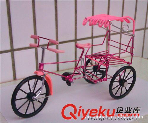 手工上海黃包車 人力車 手工自行車 鋁線工藝品 北京特產(chǎn) 收藏品原始圖片2