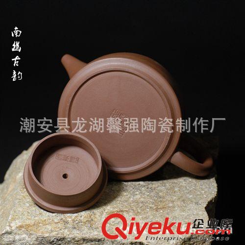 潮州朱泥手拉壺紫砂壺功夫茶具茶壺紅泥井欄壺全手工制批發(fā)原始圖片2