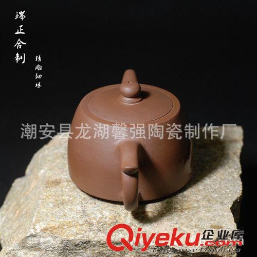 潮州朱泥手拉壺紫砂壺功夫茶具茶壺紅泥井欄壺全手工制批發(fā)原始圖片3