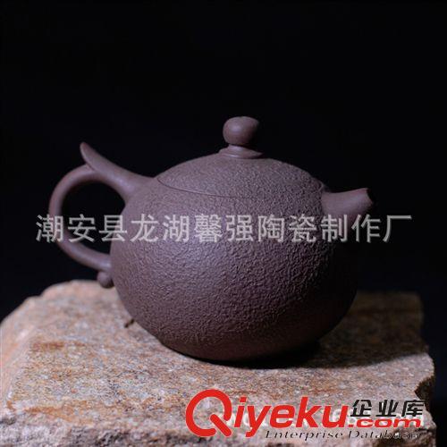 潮州朱泥手拉紫砂壺茶壺泡茶壺茶道茶具黑柚皮西施壺全手工