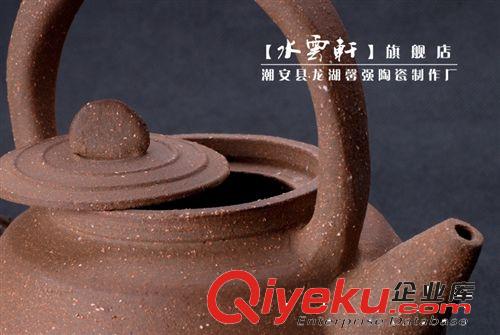 陶提梁壺 粗陶茶壺 陶瓷 泡茶壺 仿古功夫茶具煮水壺 原創(chuàng)手工