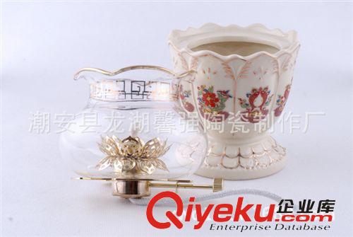 佛具佛教用品法器 酥油燈 小號彩色八吉祥油燈 蓮花供佛燈1#批發(fā)原始圖片3