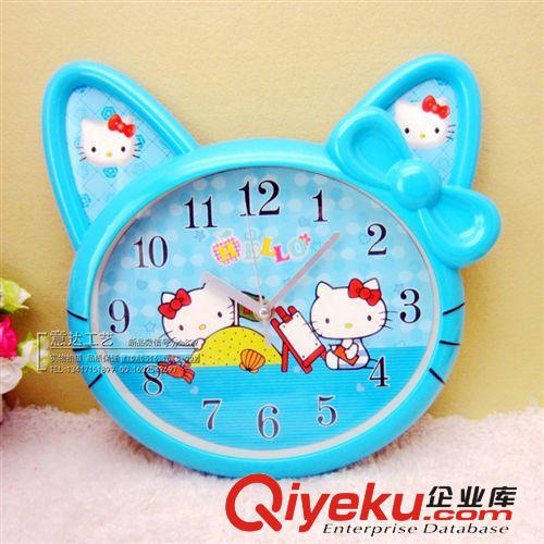 創(chuàng)意時尚卡通塑料報(bào)時掛鐘兒童時鐘/座鐘/掛鐘塑料 wall clock原始圖片2