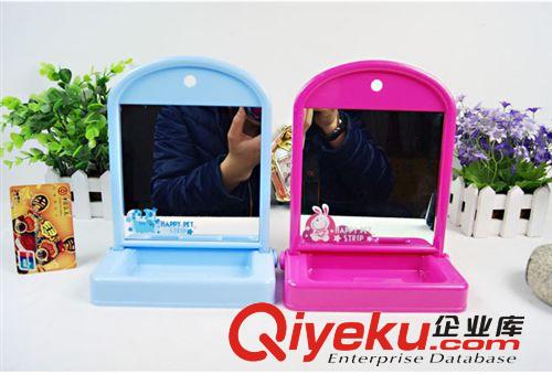 雙用四方掛鏡子批發 塑料臺鏡 可掛毛巾鏡子掛鏡浴鏡日用百貨原始圖片3