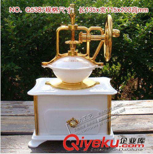歐式復(fù)古cj經(jīng)典臺式逼真動感咖啡機八音盒音樂盒首飾禮品盒廠家原始圖片3