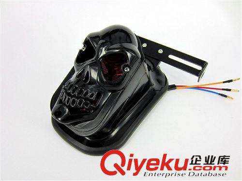 摩托車改裝配件 摩托車改裝剎車燈 LED尾燈 改裝骷髏頭剎車燈總成原始圖片2