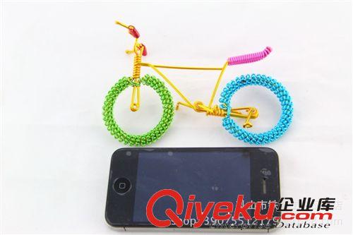 手工手編漆包線鋁線銅線創意自行車純手工工藝品特色禮品擺件