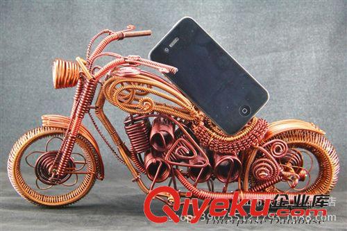 純手工手編哈雷摩托車創(chuàng)意工藝品特色鐵藝金屬摩托車民間手工藝品原始圖片2