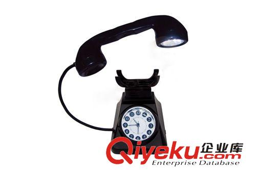 Retro phone alarm clock lamp原始圖片3