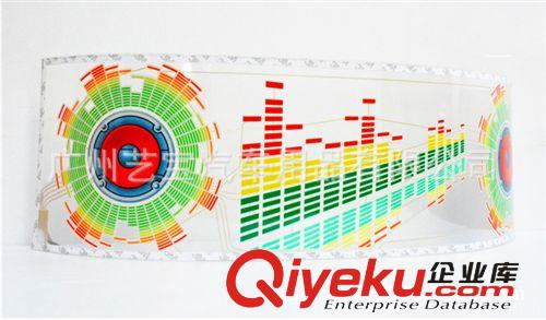 廠家批發(fā)汽車音樂節(jié)奏燈  動感車標 發(fā)光車貼