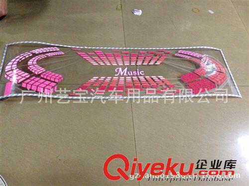 新款 后擋風(fēng)玻璃節(jié)奏氣氛燈隨音樂閃 動(dòng)感車標(biāo) 發(fā)光車貼原始圖片2