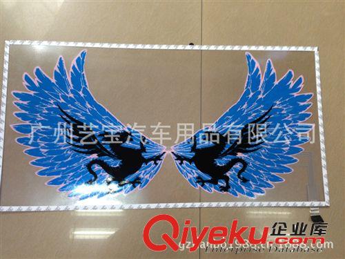 新款 后擋風(fēng)玻璃節(jié)奏氣氛燈隨音樂閃 動(dòng)感車標(biāo) 發(fā)光車貼