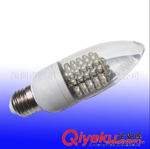 LED蠟燭燈（HA005D，66LED，透明浮白殼）裝飾用燈