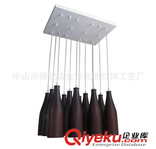 廠家批發(fā)吊燈新款熱銷C5201玻璃吊燈（外褐內(nèi)白）外貿(mào)燈具原始圖片2