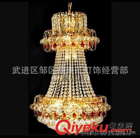 批發(fā)現(xiàn)代黃色水晶吊燈，樓梯水晶吊燈，時(shí)尚大氣8065原始圖片2