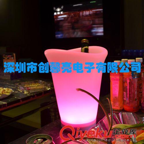 原廠直銷 酒店酒吧用品 LED彩色發(fā)光 遙控充電香檳桶 紅酒冰桶