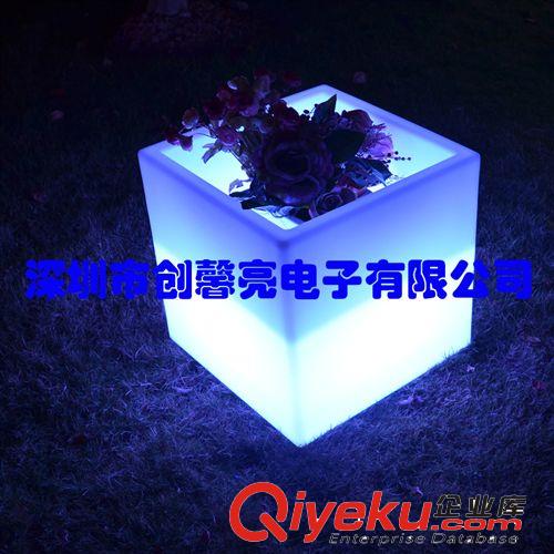 外貿(mào)熱銷(xiāo)品 LED四方花盆 充電遙控型 時(shí)尚party發(fā)光花盆