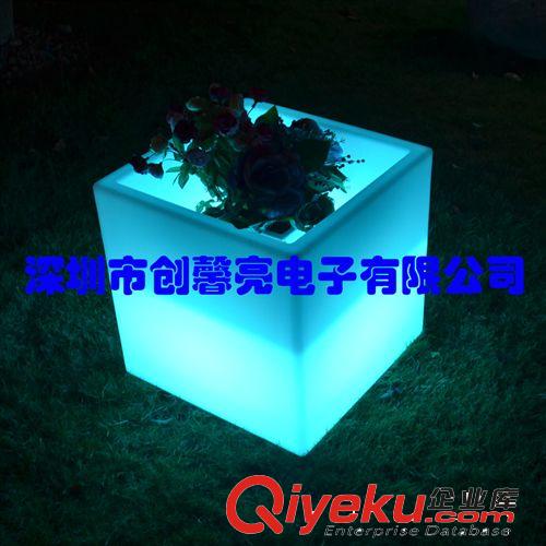 外貿(mào)熱銷(xiāo)品 LED四方花盆 充電遙控型 時(shí)尚party發(fā)光花盆