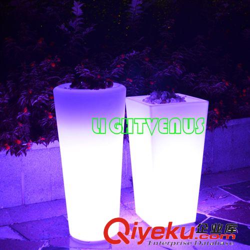 可供選擇 LED時(shí)尚創(chuàng)意發(fā)光花盆 酒店/酒吧變色花盆