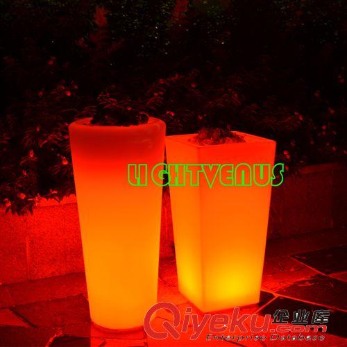 大量供應 LED多彩發光/變色/可充電戶外 婚禮慶典花盆