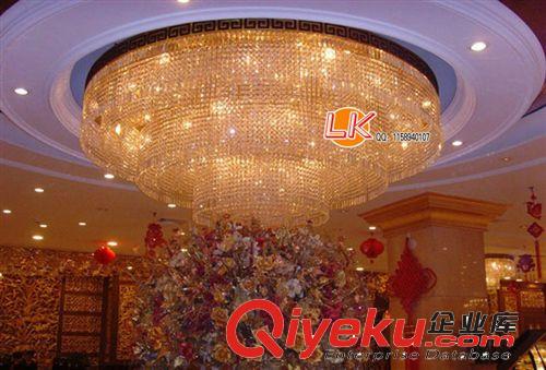 工程燈訂做 圓形客廳吸頂燈 大廳會所售樓部入口水晶燈9108原始圖片2