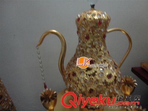 工藝擺設燈酒店大堂開業慶典珠寶店輝煌金元寶水晶落地燈金壺