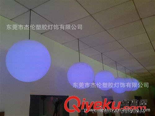 50CM七彩LED球吊燈 7個一套 一個控制器 可遙控 場景裝飾原始圖片2