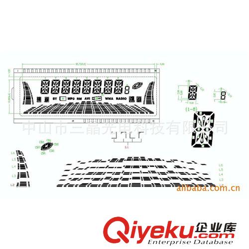 廠家供應(yīng) 汽車?yán)锍瘫鞮CD顯示器  LCM液晶顯示模塊