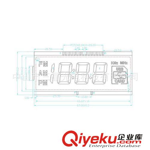 供應車載倒車屏LCD液晶顯示屏  負顯藍底白字白背光外加三色絲印