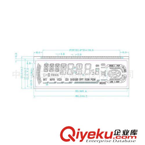 中山品牌廠家供應(yīng) 車載MP3  LCD顯示屏原始圖片3