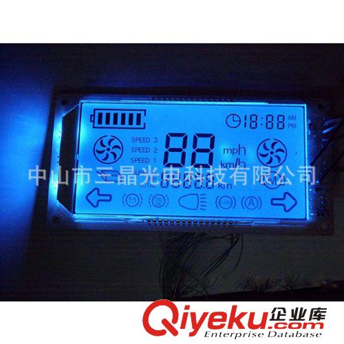 汽車儀表LCD液晶屏廠家 VA黑膜彩色絲印 可配套做白背光
