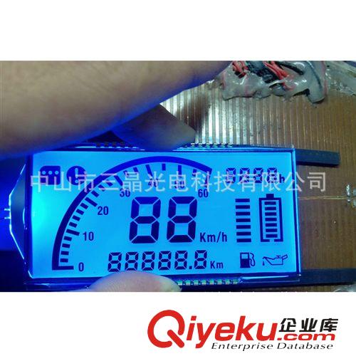 供應LCD液晶顯示屏 電動車儀表用 藍底黑字原始圖片2