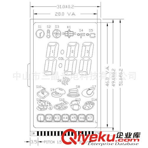 供應(yīng)電烤爐類(lèi)LCD液晶顯示屏 VA黑膜型開(kāi)模訂制，可配套做配光