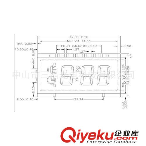 中山品牌廠家  包郵  供應3個8字LCD液晶顯示屏原始圖片2