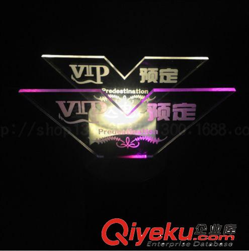 充電LED酒吧叔雕刻VIP訂位 預定訂留座 貴賓 嘉賓led預留吧臺燈原始圖片3