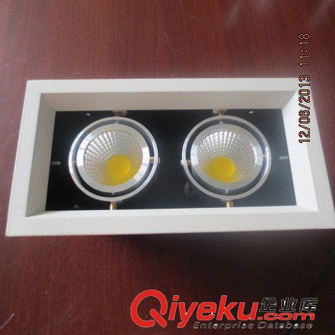 【誠(chéng)信為本】10W集成式LED大功率燈具 雙頭豆膽LED燈 COB柵格燈原始圖片2