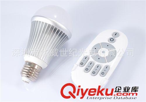LED燈調(diào)光調(diào)色溫燈2.4G分組遙控調(diào)光調(diào)色溫球泡燈A65 7W E27原始圖片2