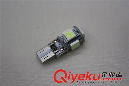 T10 5050 5頭解碼 改裝汽車示寬燈閱讀燈牌照燈冰藍LED原始圖片3
