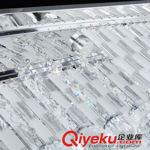 水晶吸頂燈客廳燈飾燈具簡約水晶燈豪華LED遙控分段長方形批發
