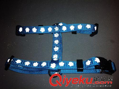 哈美特寵物用品批發(fā) 藍(lán)色反光印花 寵物貓胸帶 外貿(mào)訂單 交期快原始圖片2