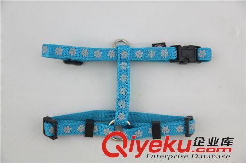 哈美特寵物用品批發(fā) 藍(lán)色反光印花 寵物貓胸帶 外貿(mào)訂單 交期快原始圖片3