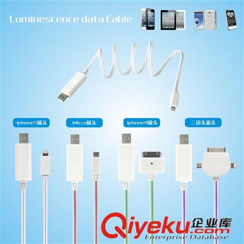 iphone5發光線 手機數據線 USB數據線 5S充電線  追光線廠家批發原始圖片3