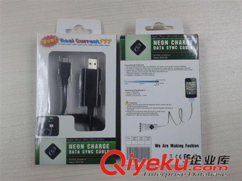 USB追光線 三星數據線 蘋果電源線 V8/蘋果充電線 廠家直銷原始圖片3