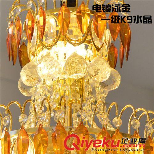 星亮 水晶吊燈現代簡約吊燈金色led水晶燈餐廳燈圓形客廳燈具原始圖片3